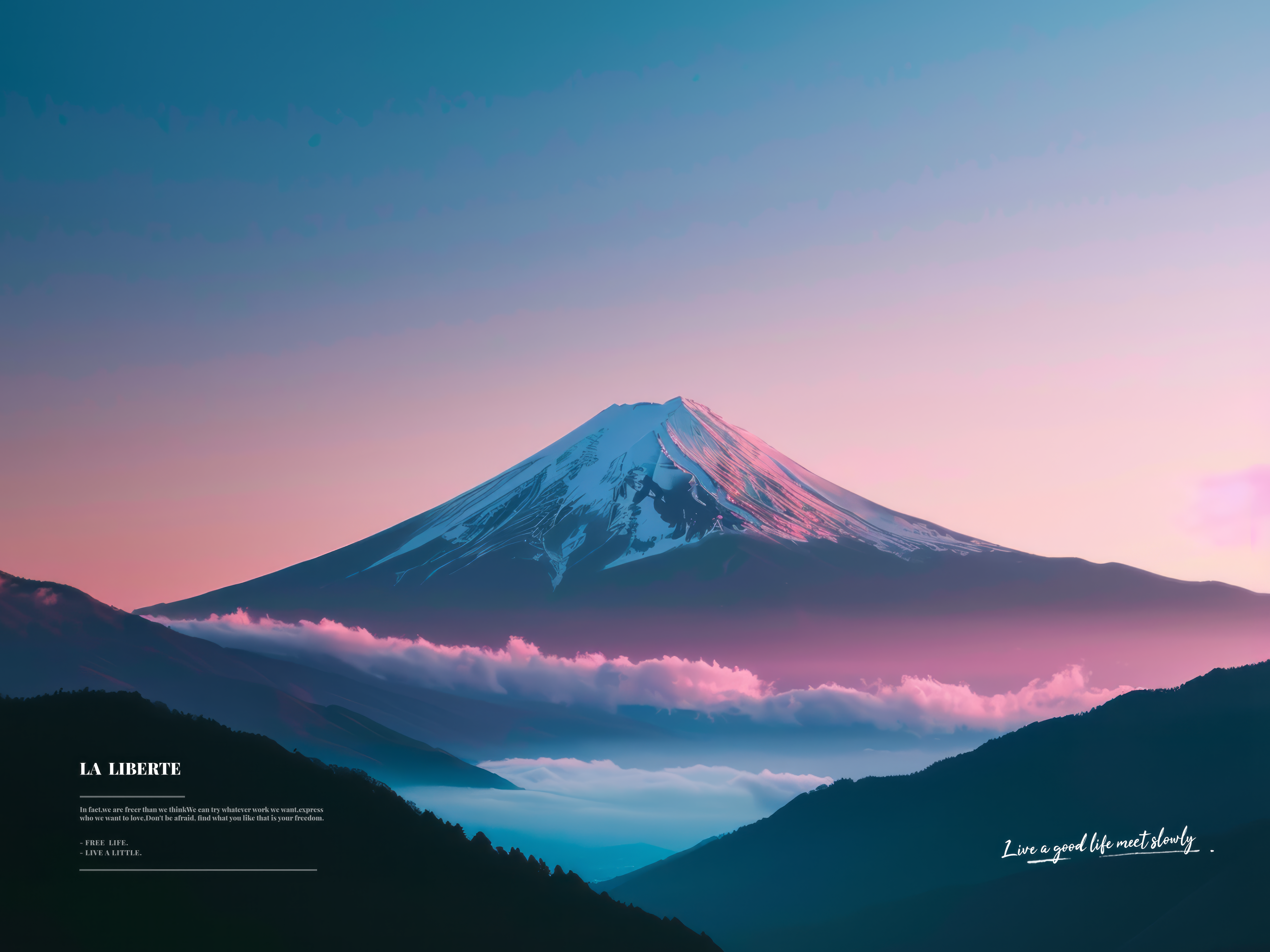 冰岸篝火+紫色富士+舟影逸时平板、电脑、手机壁纸