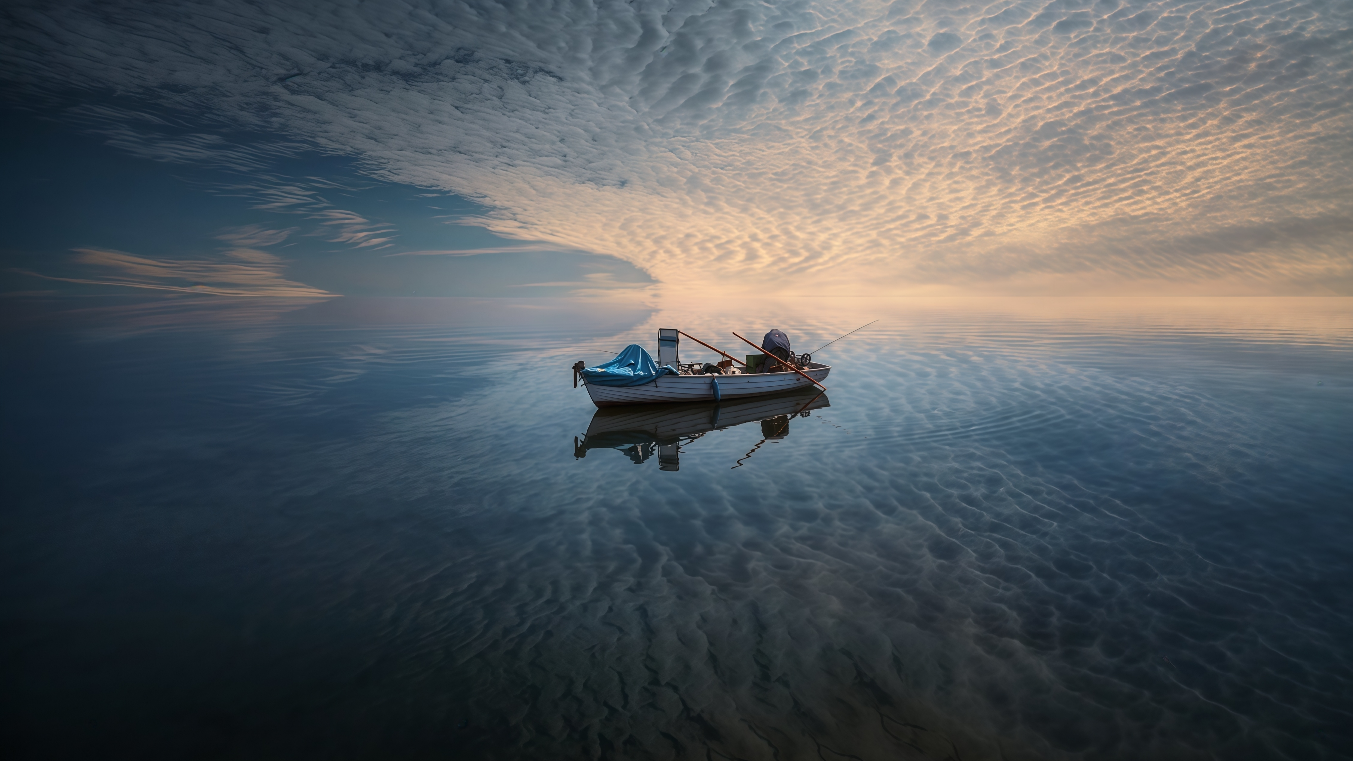 冰岸篝火+紫色富士+舟影逸时平板、电脑、手机壁纸